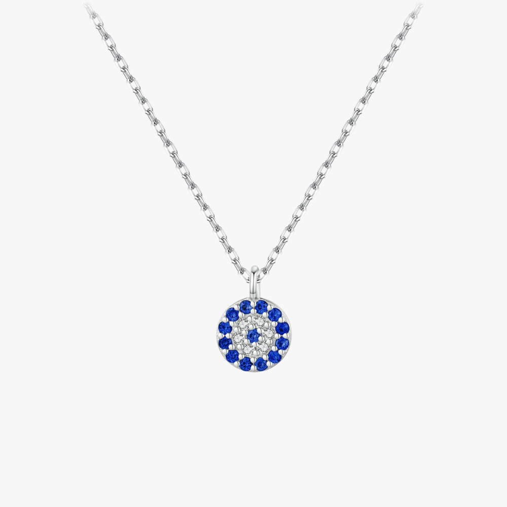 Collier diamant bleu