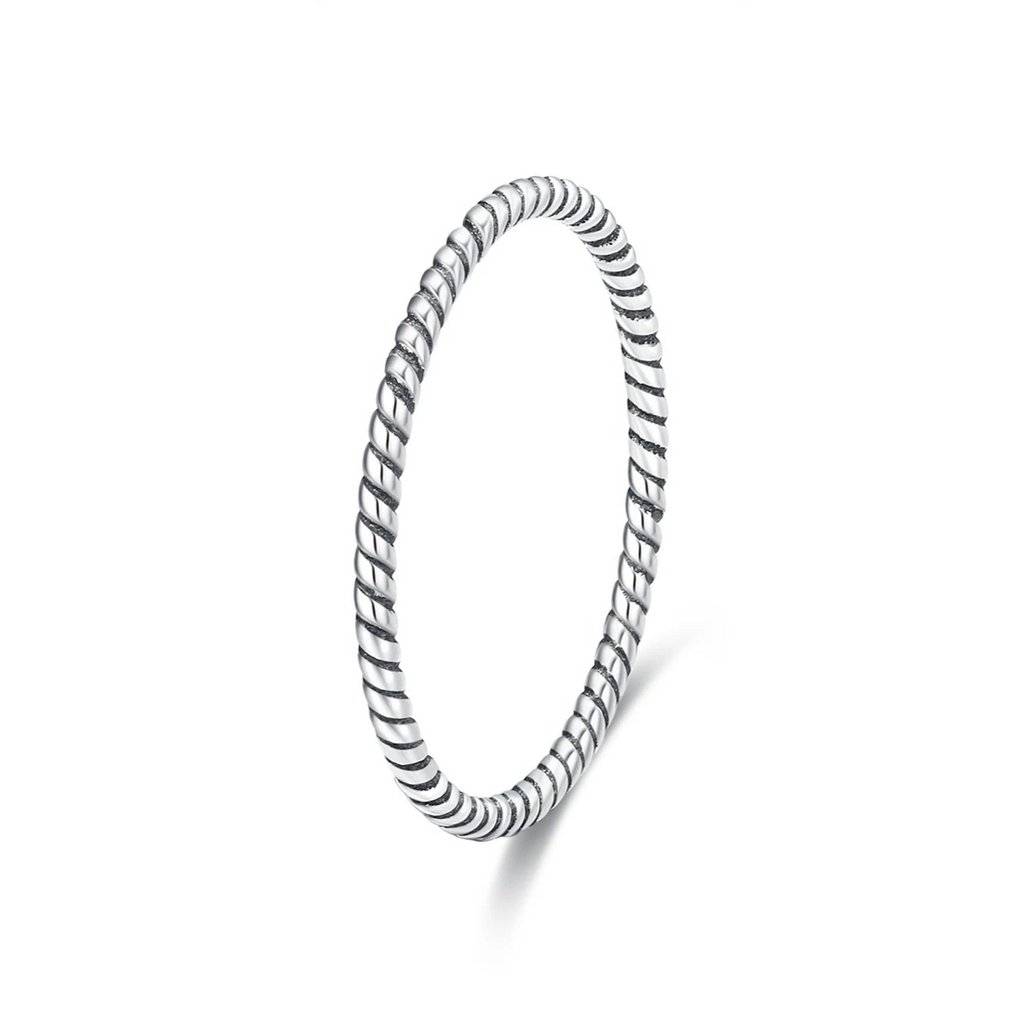 925 Sterling Silver Simple Fashion Stackable Ring Classic Wave Geometric Exquisite Finger Rings for Women Party Jewelry