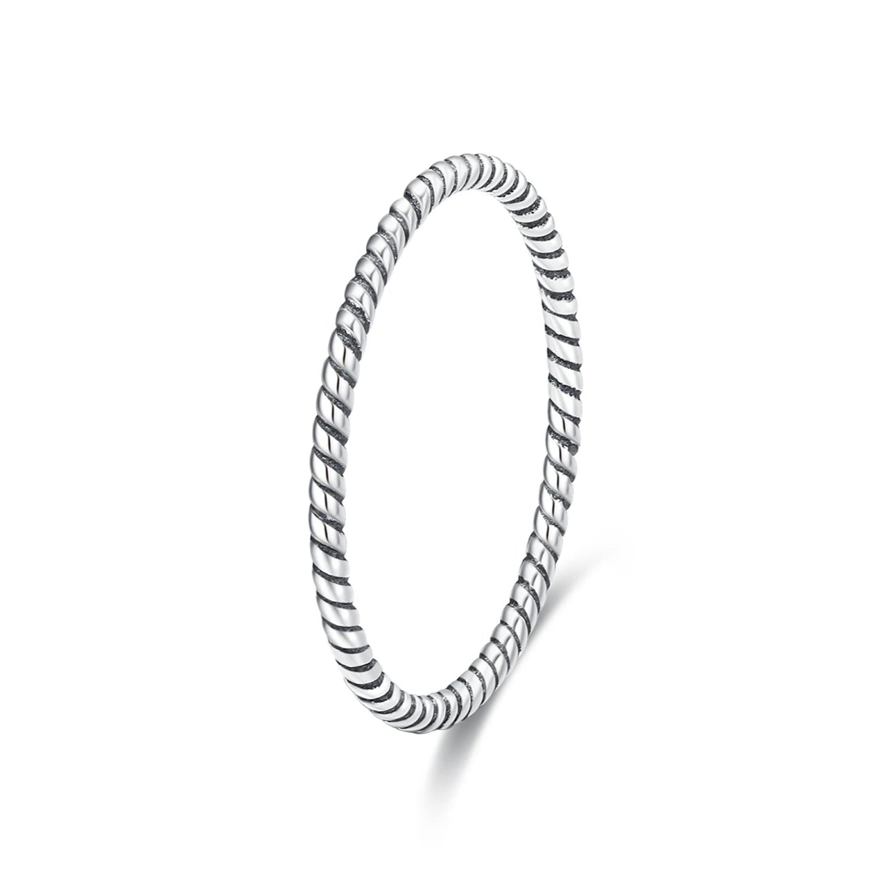 925 Sterling Silver Simple Fashion Stackable Ring Classic Wave Geometric Exquisite Finger Rings for Women Party Jewelry