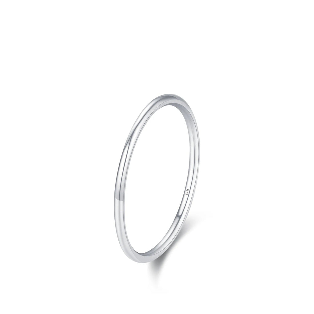 925 Sterling Silver Simple Fashion Stackable Ring Classic Wave Geometric Exquisite Finger Rings for Women Party Jewelry