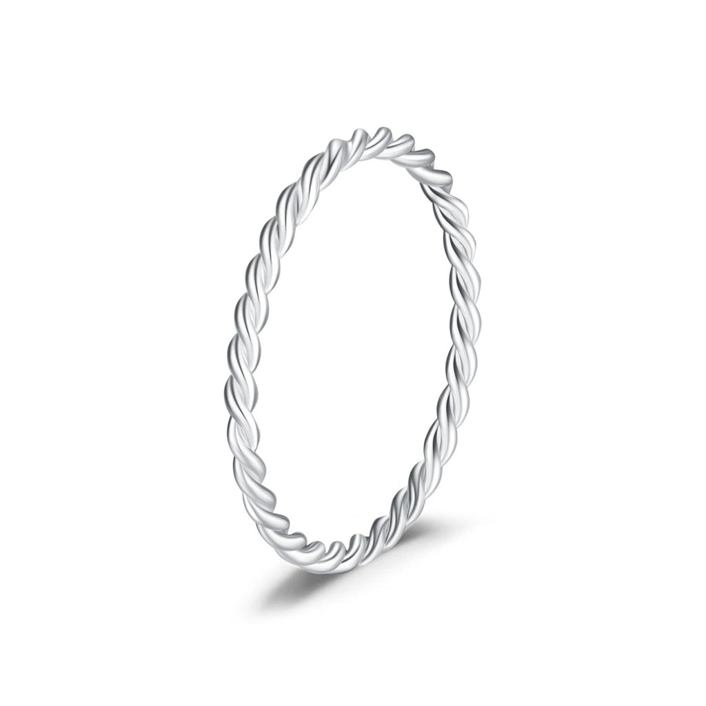 925 Sterling Silver Simple Fashion Stackable Ring Classic Wave Geometric Exquisite Finger Rings for Women Party Jewelry